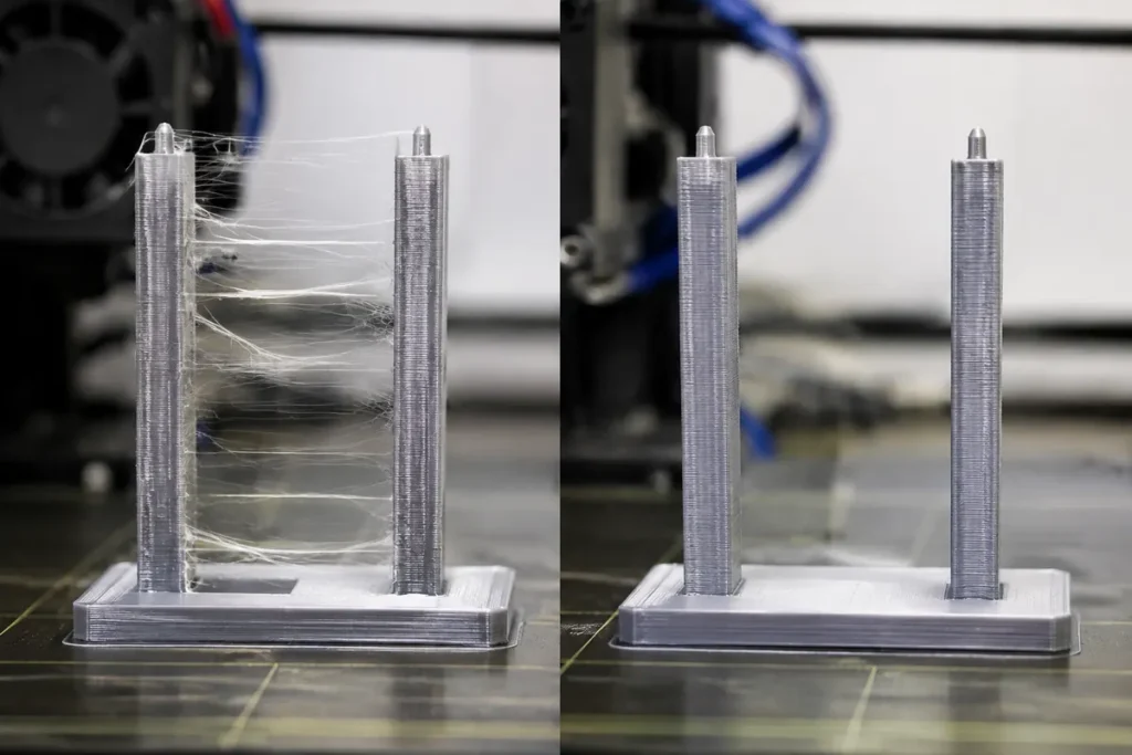 Cách giảm stringing khi in 3D PLA và PETG: kiểm tra theo đúng thứ tự