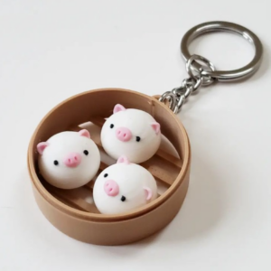 Móc Khóa Bánh Bao Heo Fidget In 3D