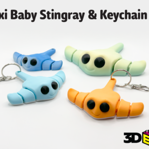 Móc Khóa Cá Đuối Baby Flexi In 3D