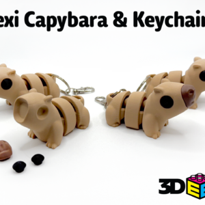 Móc Khóa Capybara Flexi In 3D Khớp Chuyển Động