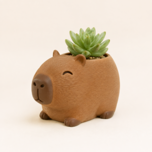 Chậu cây Capybara mini in 3D màu nâu